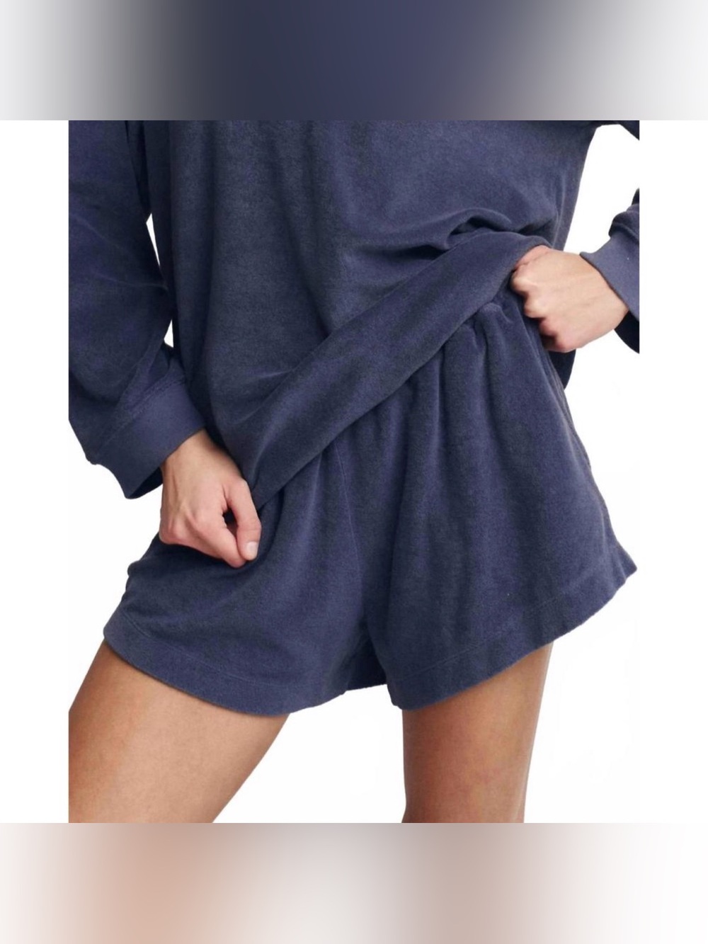THE GREAT. 🌟NEW🌟 Women’s Micro Terry Swing Short Vintage Blue - Size 2 (Med)